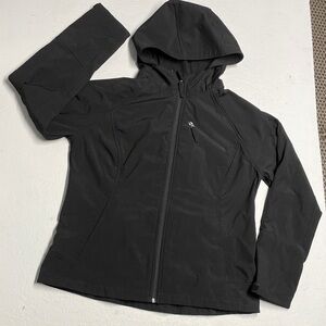 Free Tech Women's Black Water-Resistant, Lined Hooded Jacket